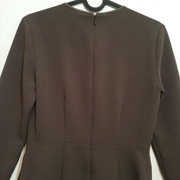 NWOT Aritzia Wilfred Chalet Brown Vilard Long Sleeve Crewneck Round Neck Dress 0 - Picture 10 of 12